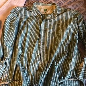 Men’s Timberland XL green striped button down